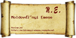 Moldoványi Emese névjegykártya